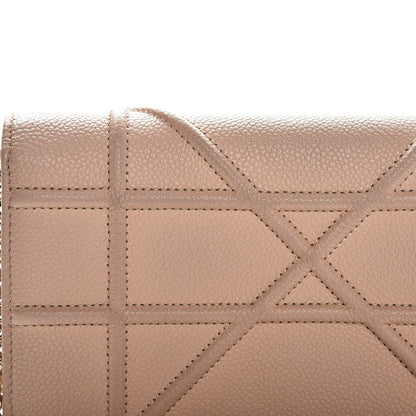 Christian Dior Grained Calfskin Diorama Wallet on Chain Pouch Nude 9 of 9