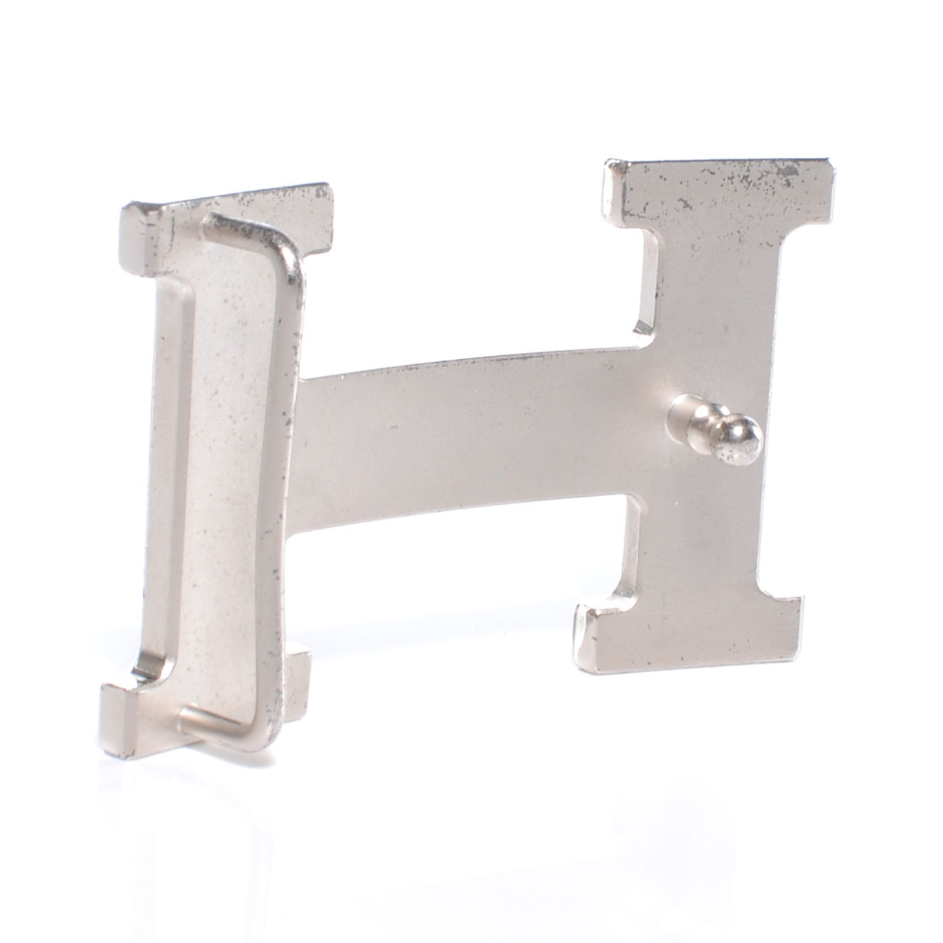 Hermes Brushed Palladium 32mm H Belt Buckle 3 of 5