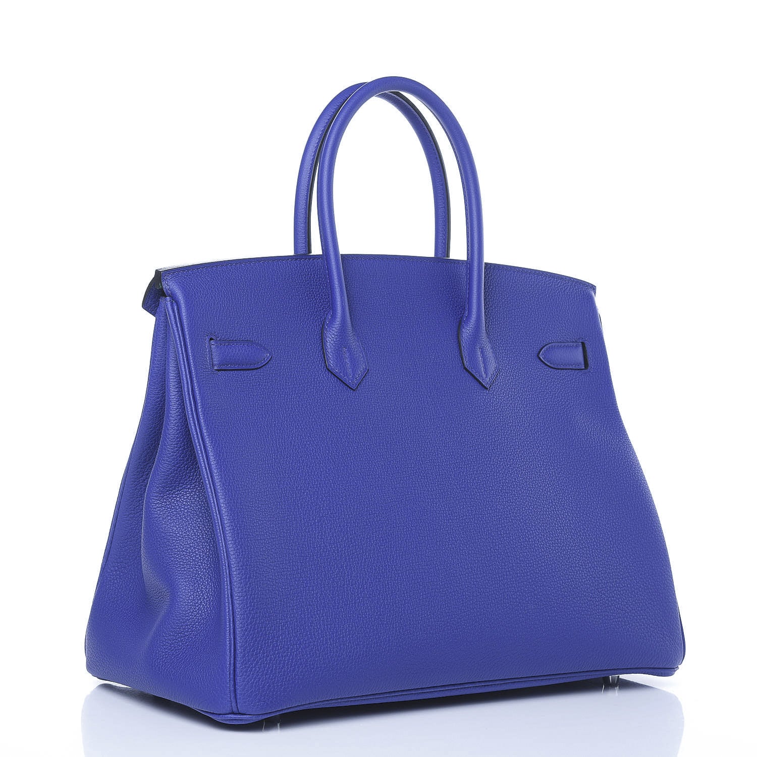 Hermes Togo Bi Color Horseshoe Birkin 35 Bleu Electrique Vert Vertigo 3 of 12