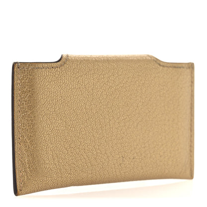 Hermes Metallic Chevre Chamkilight Iliade Card Holder Golden 3 of 10