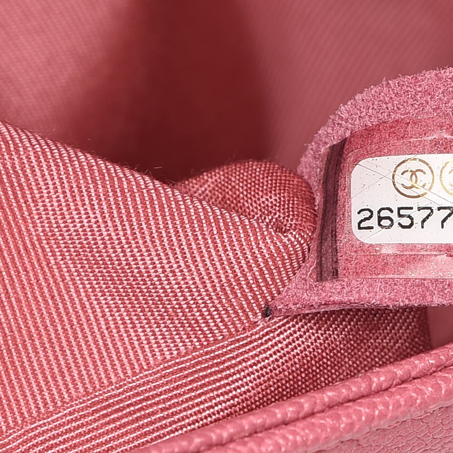 Chanel Caviar Chevron Quilted Medium Boy Flap Pink 7 of 8