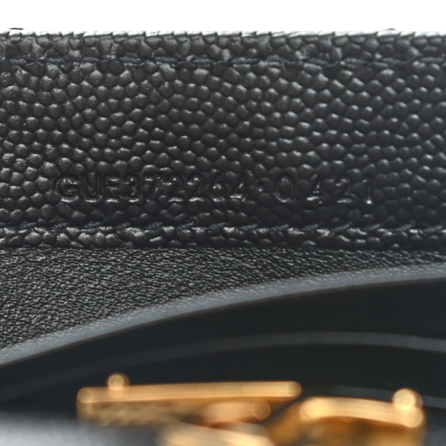 Grain De Poudre Matelasse Chevron Monogram Flap Wallet Black