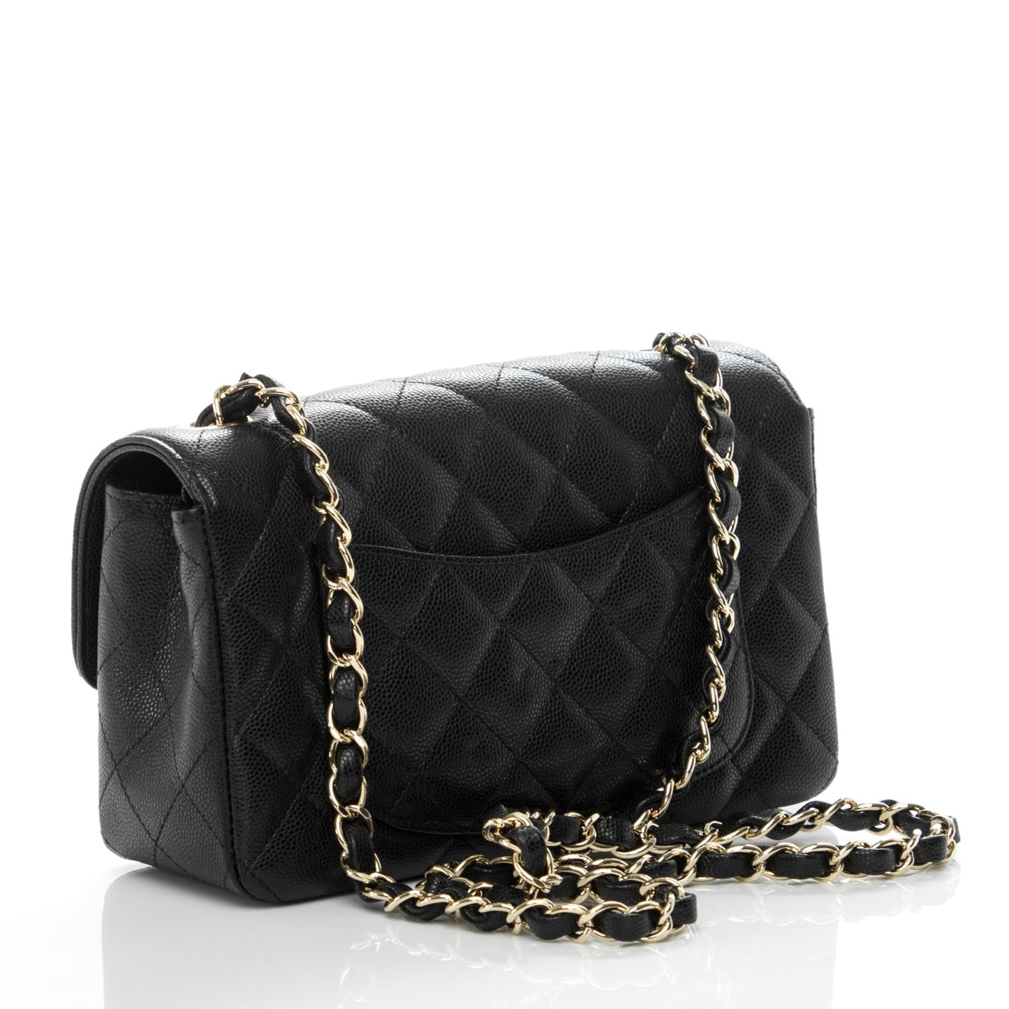 Caviar Quilted Mini Rectangular Flap Black