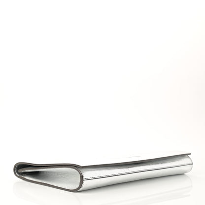 Saint Laurent Metallic Calfskin Monogram Large Belle De Jour Clutch Silver 4 of 10