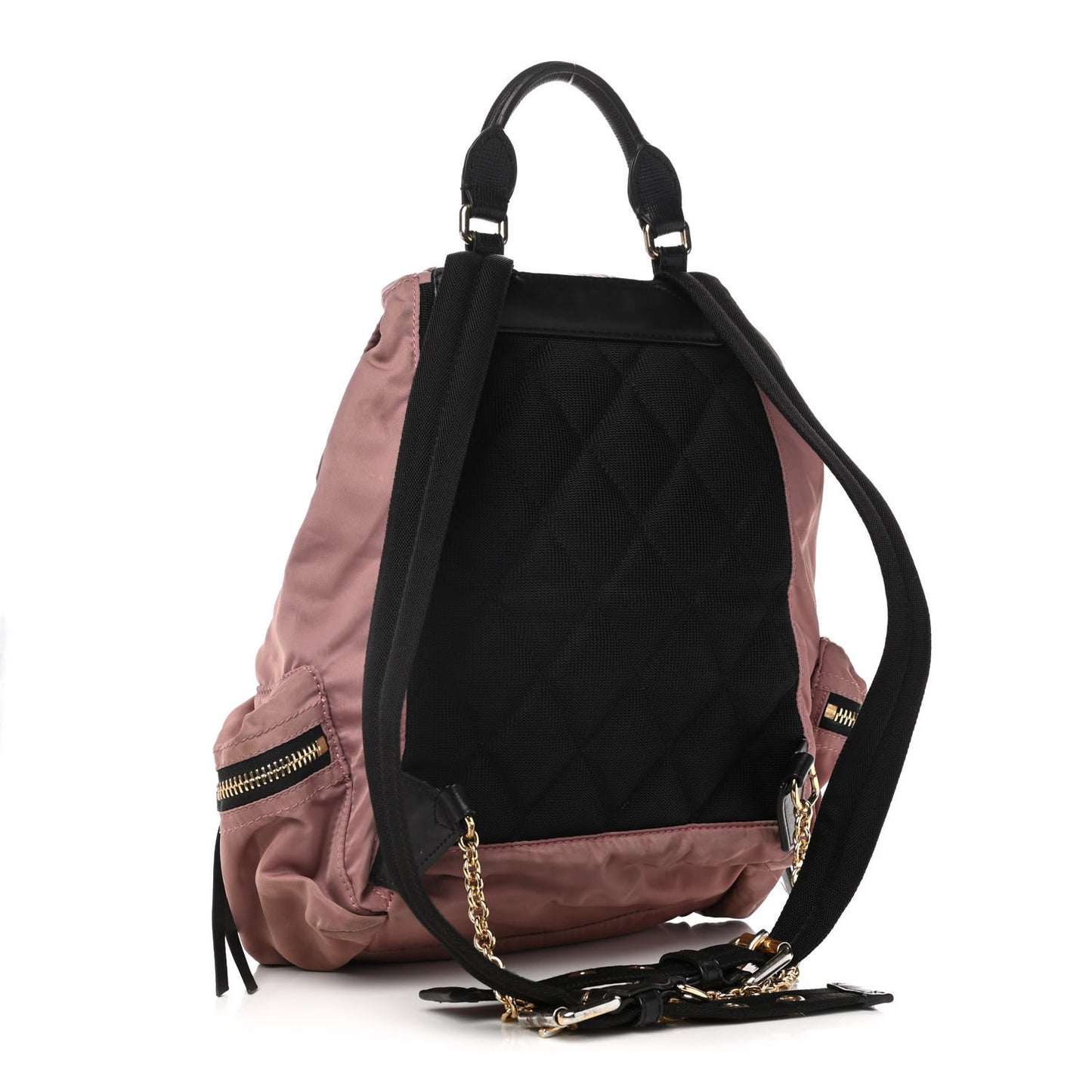 Nylon Medium Rucksack Backpack Mauve Pink