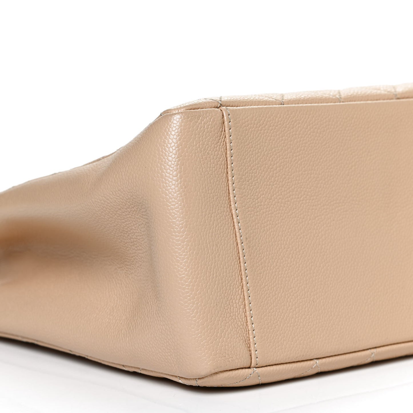 Caviar Quilted Grand Shopping Tote GST Beige Clair