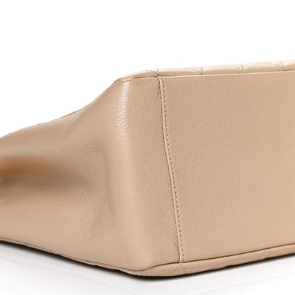 Chanel Caviar Quilted Grand Shopping Tote GST Beige Clair 9 of 11