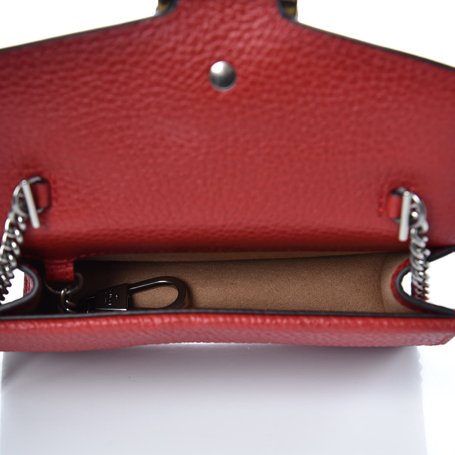 Gucci Calfskin Super Mini Dionysus Shoulder Bag Hibiscus Red 6 of 11