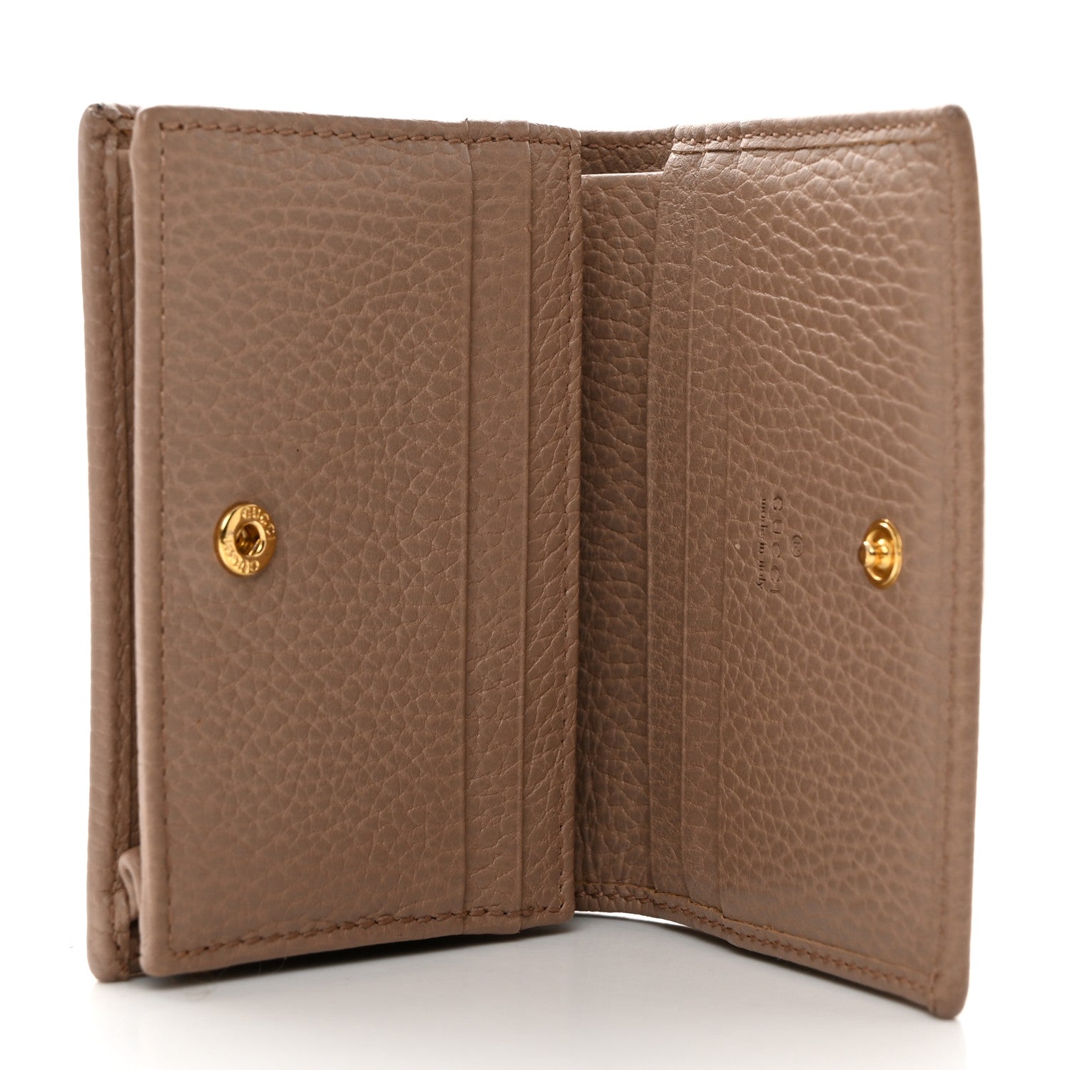 Gucci Pebbled Calfskin GG Marmont Card Case Porcelain Rose 5 of 7