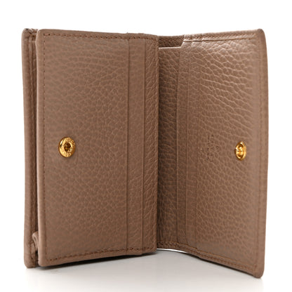 Gucci Pebbled Calfskin GG Marmont Card Case Porcelain Rose 5 of 7