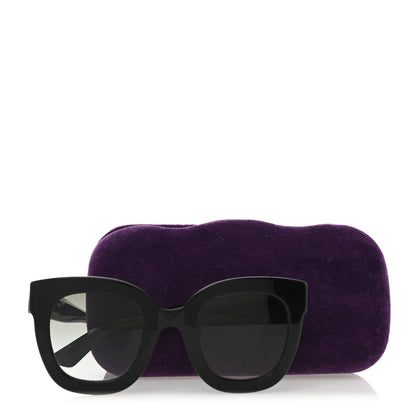 Gucci Acetate Crystal Star Round Frame Sunglasses GG0208S Black 7 of 7