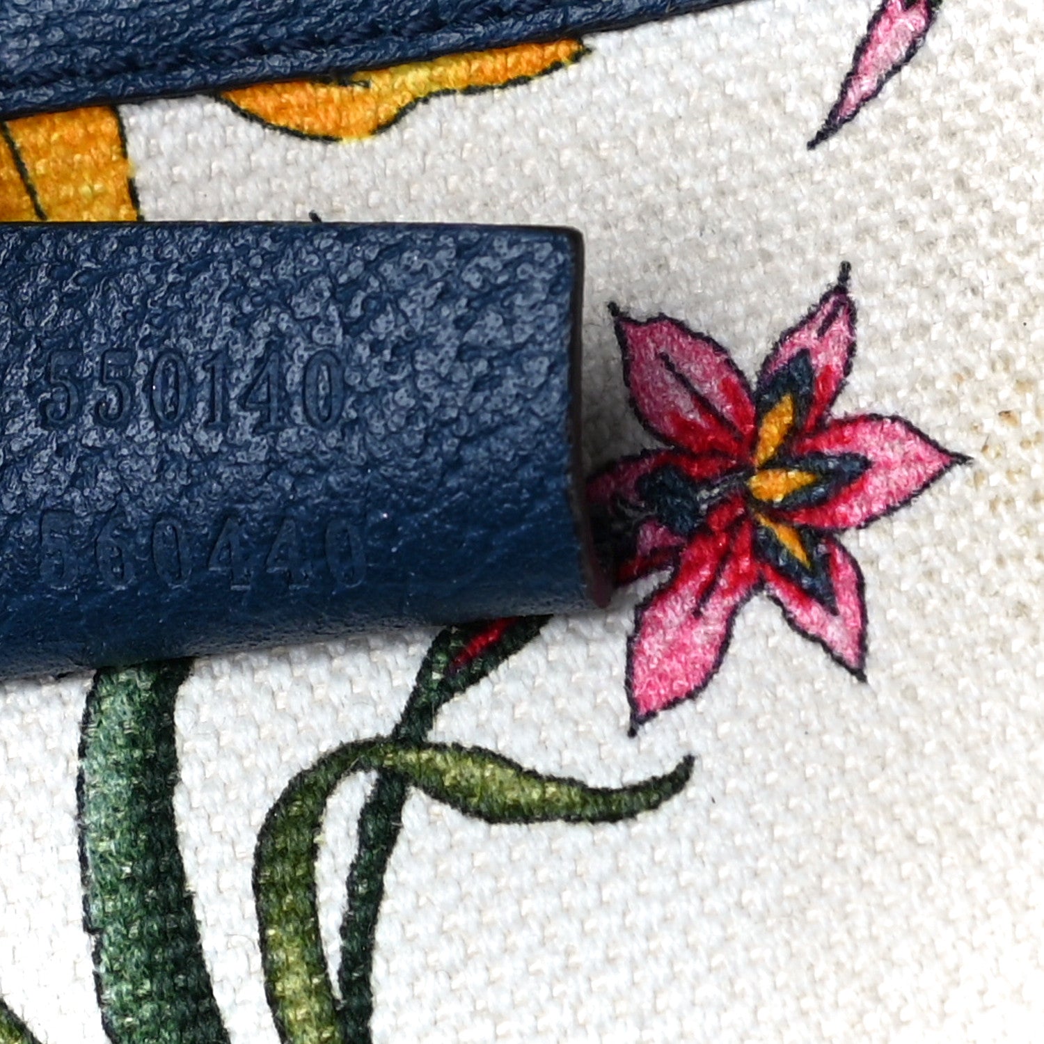 Gucci Canvas Large Flora Tote Navy Multicolor 7 of 19