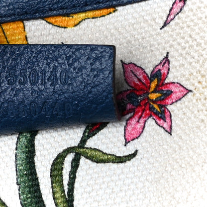 Gucci Canvas Large Flora Tote Navy Multicolor 7 of 19