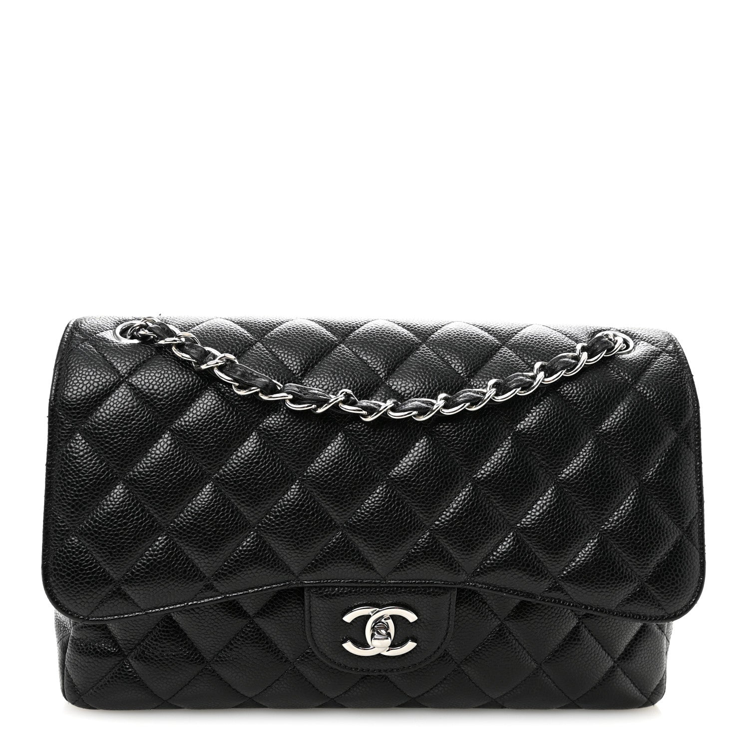 Chanel Caviar Quilted Jumbo Double Flap Black 1 of 10