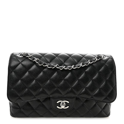 Chanel Caviar Quilted Jumbo Double Flap Black 1 of 10