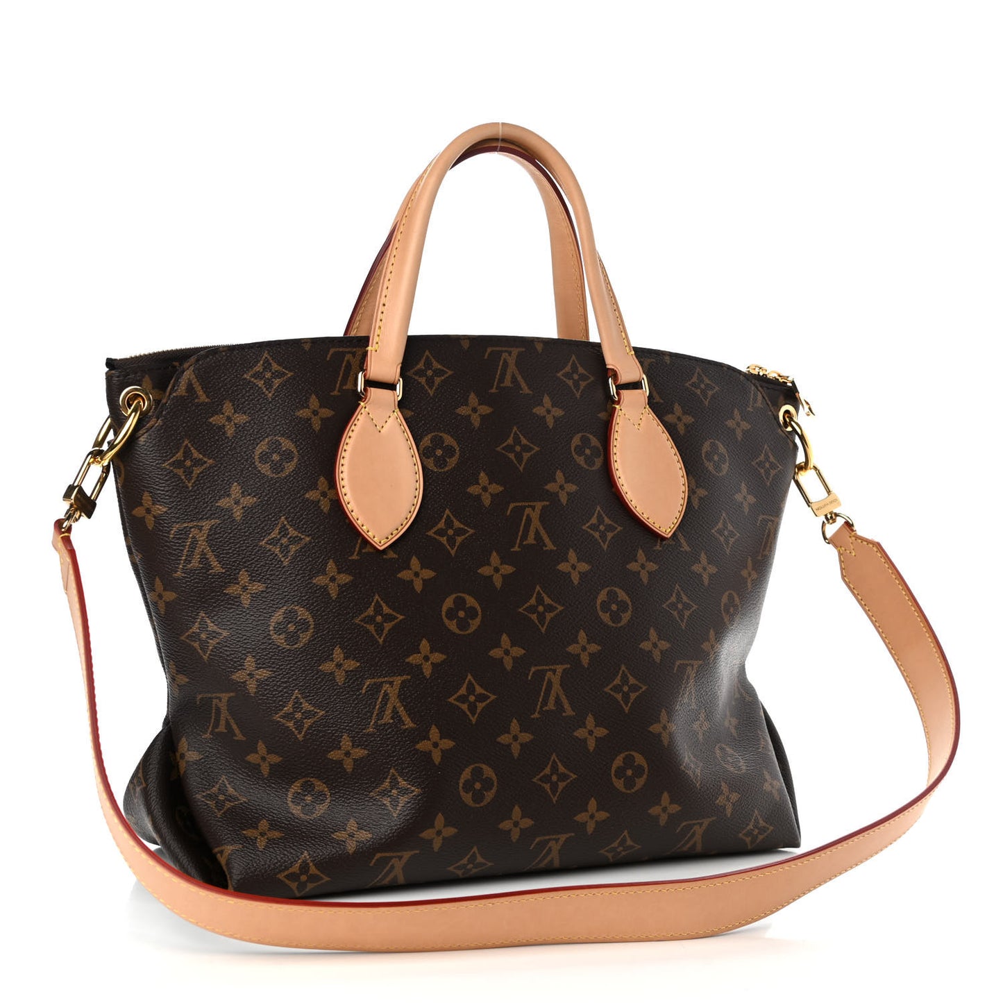 Monogram Flower Zipped Tote MM Beige