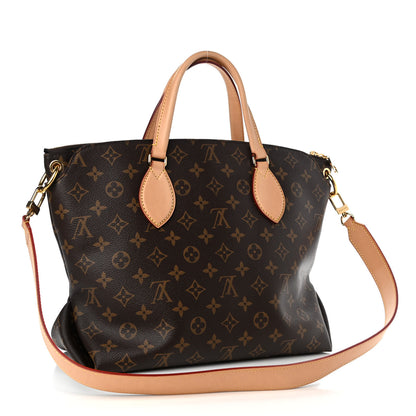 Louis Vuitton Monogram Flower Zipped Tote MM Beige 3 of 10