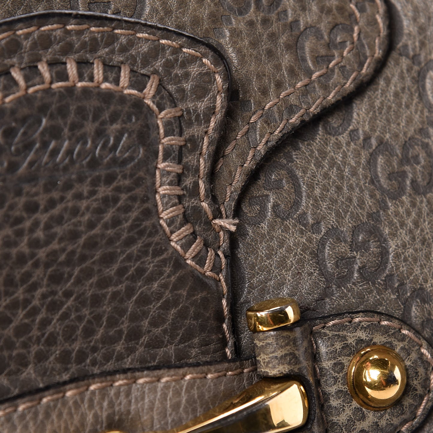 Guccissima Large New Pelham Shoulder Bag Grey