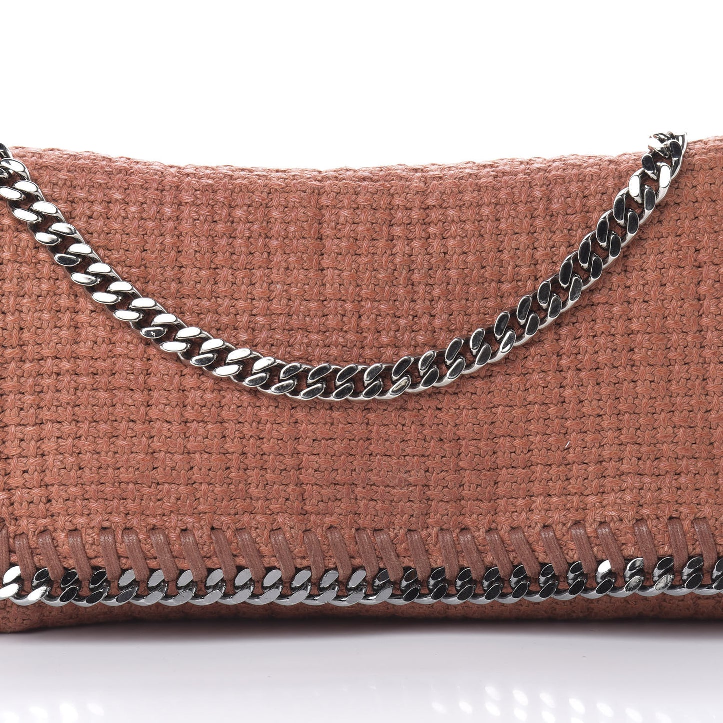 Woven Boucle Falabella Clutch Orange