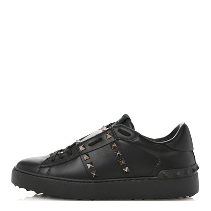 Valentino Garavani Calfskin Rockstud Untitled Open Sneakers 38.5 Black 1 of 10