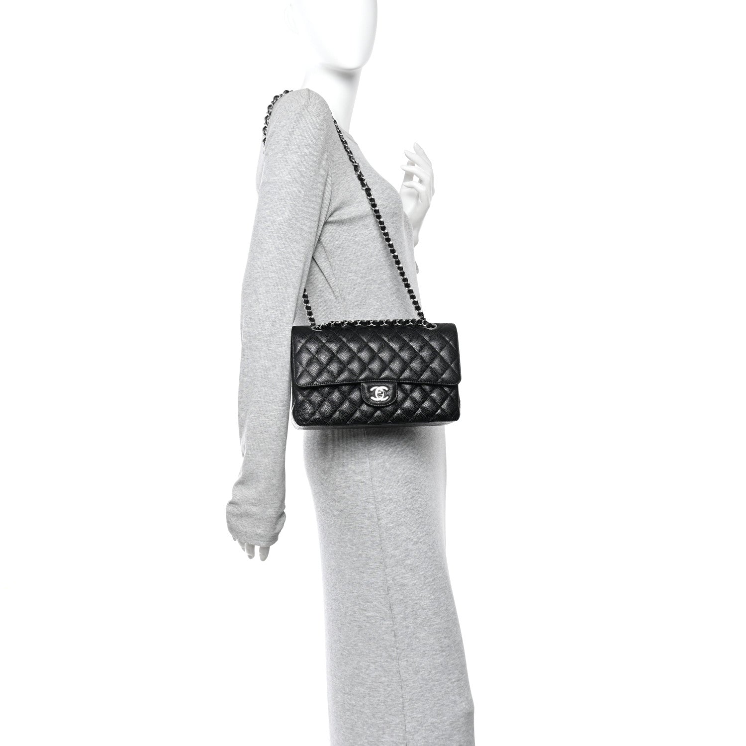Chanel Caviar Quilted Medium Double Flap Black 2 of 11