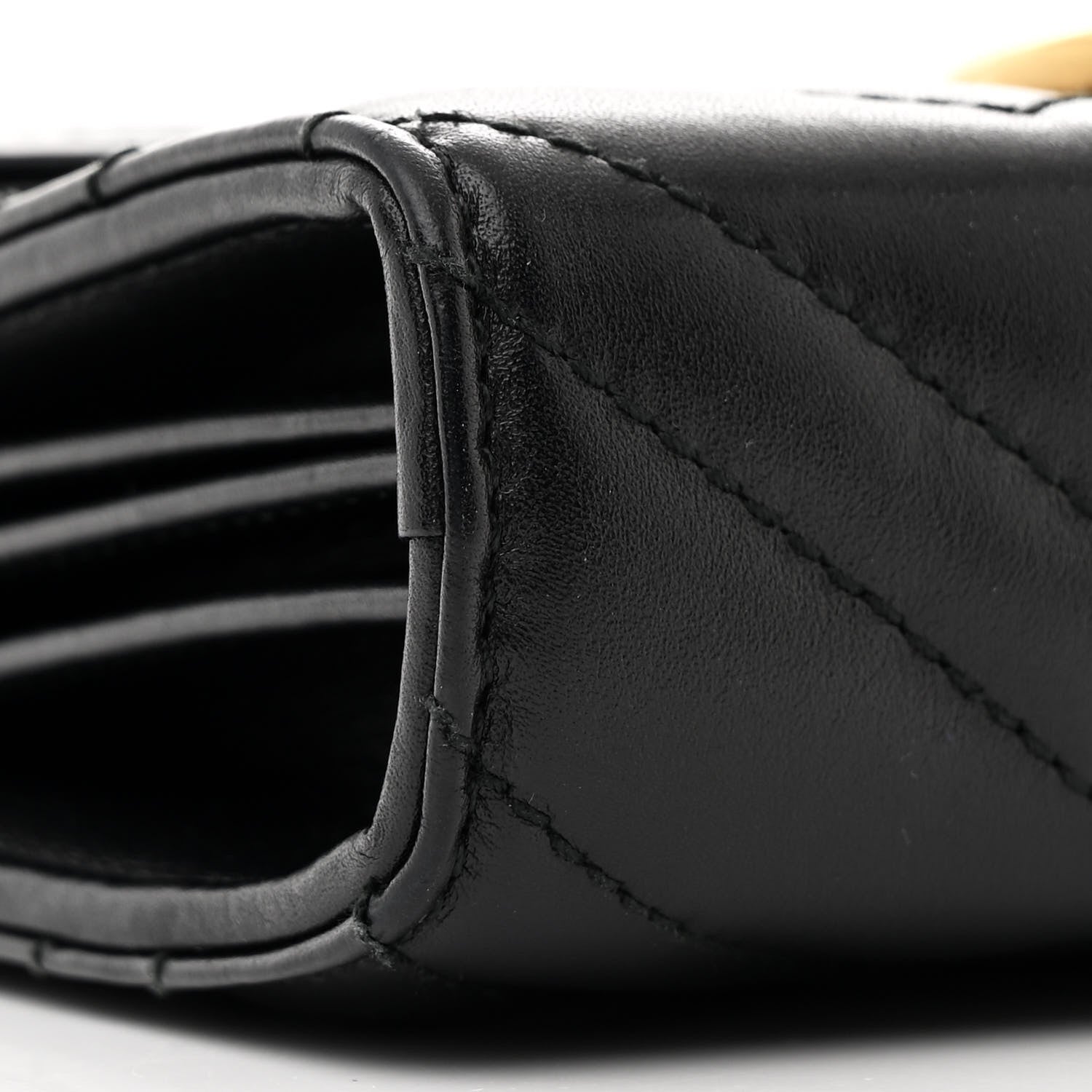 Gucci Calfskin Matelasse GG Marmont Chain Wallet Black 11 of 13