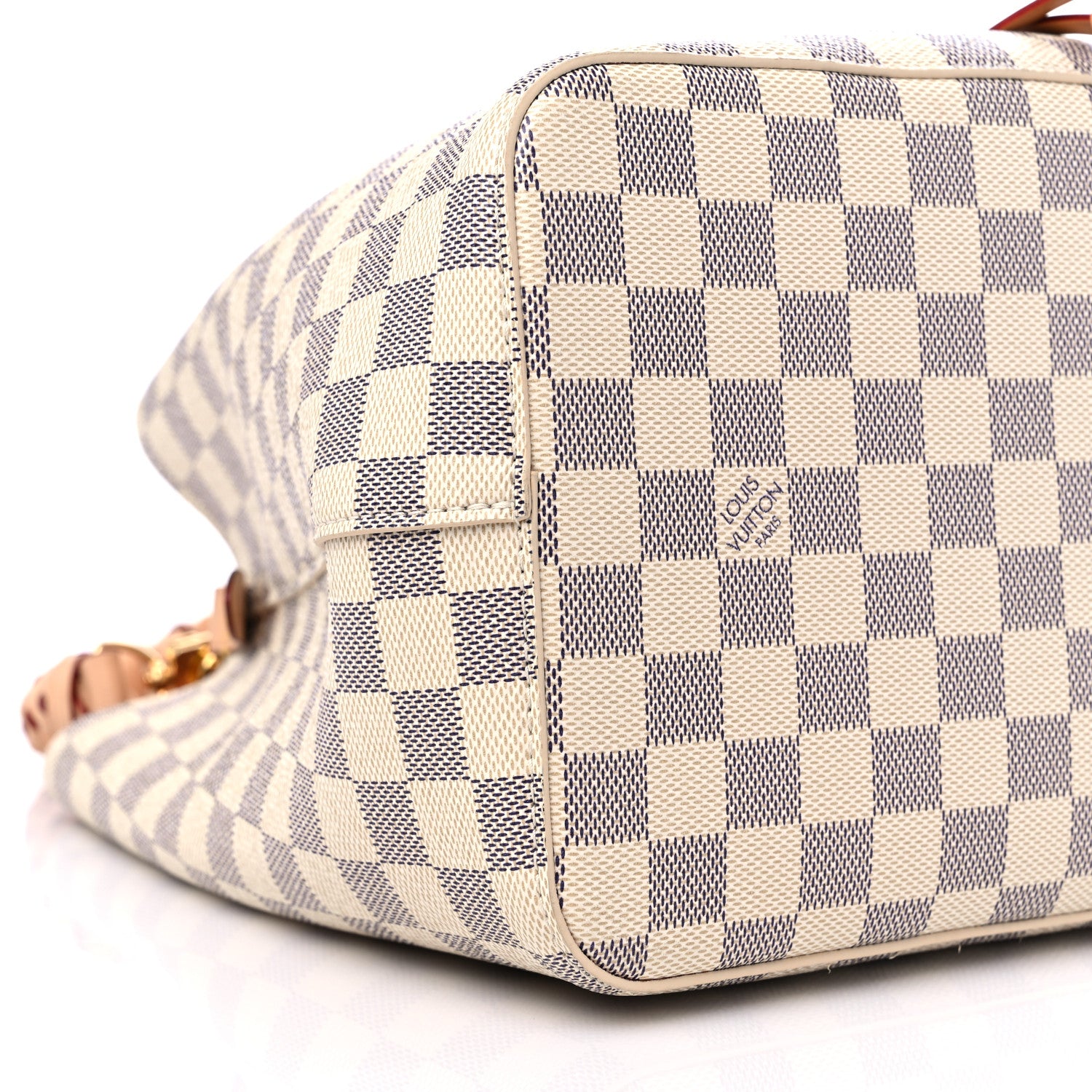 Louis Vuitton Damier Azur Braided Neonoe MM Peach Cream 8 of 9