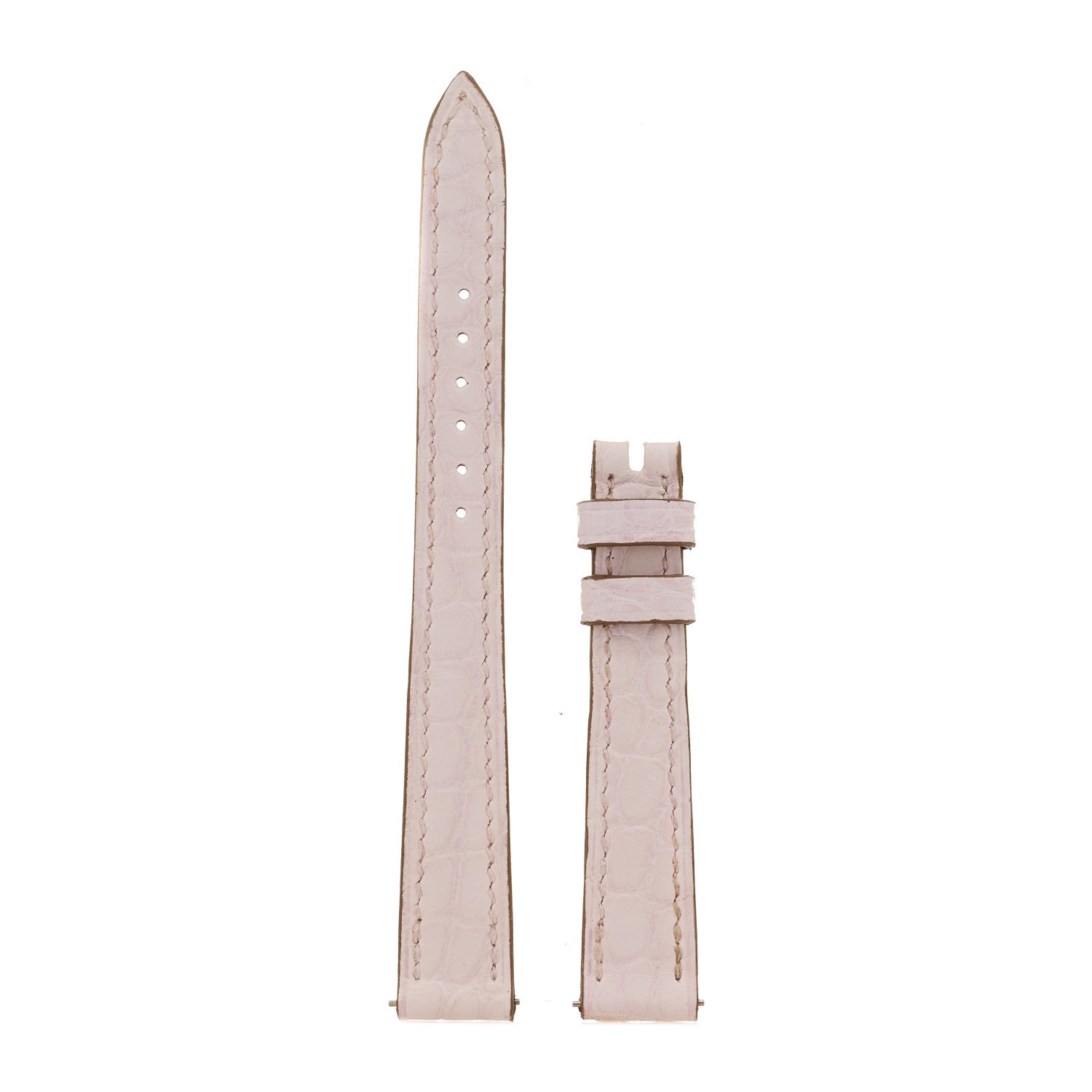 Hermes Matte Alligator 21mm Heure H Hour Watch Strap Rose Pale 1 of 4