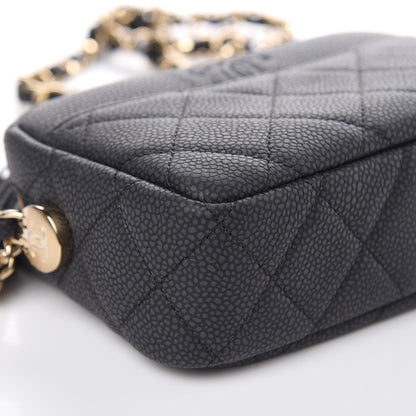 Chanel Iridescent Caviar Quilted Mini Coco Tassel Camera Case Black 8 of 10