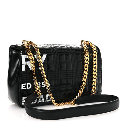 Burberry Patent Quilted Horseferry Print Small Lola Bag Black 3 of 10