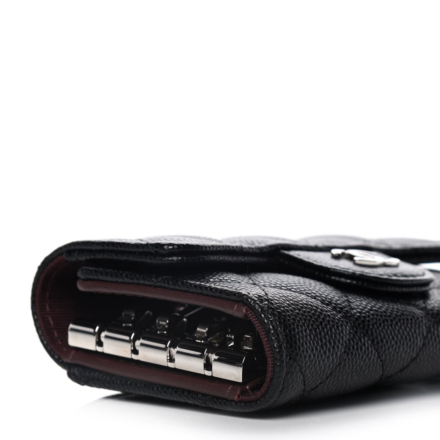 Chanel Caviar Quilted Classic 4 Key Holder Wallet Black 6 of 11