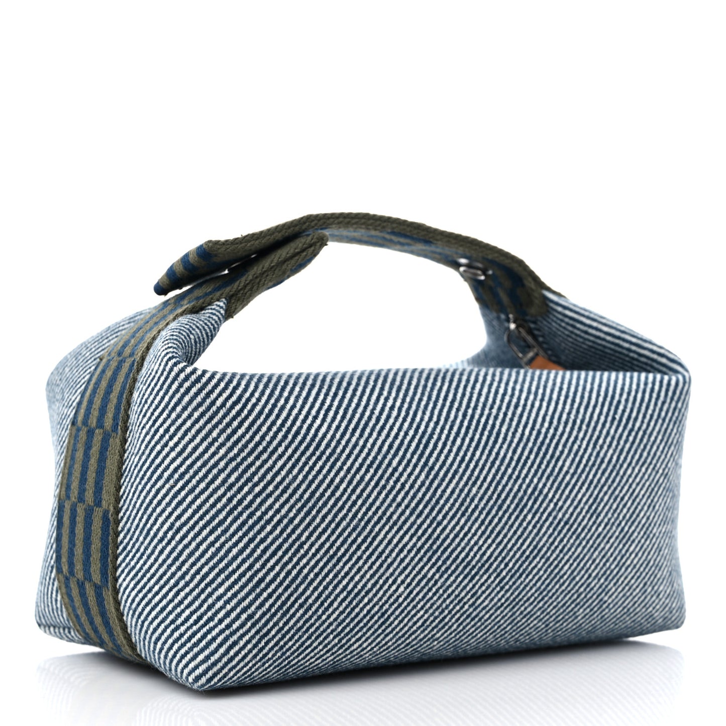 Wool Small Bride-A-Brac H Natte Pouch Bleu Abysse