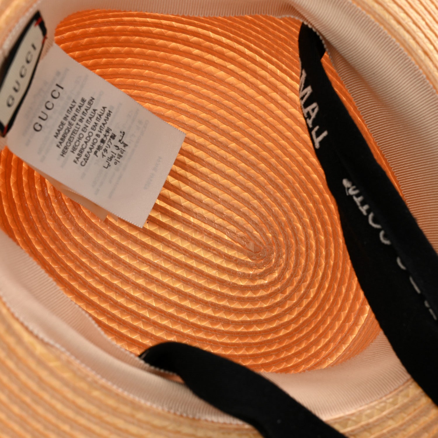 Gucci Raffia L'amour Du Soir Sun Hat S Ivory Black 7 of 10