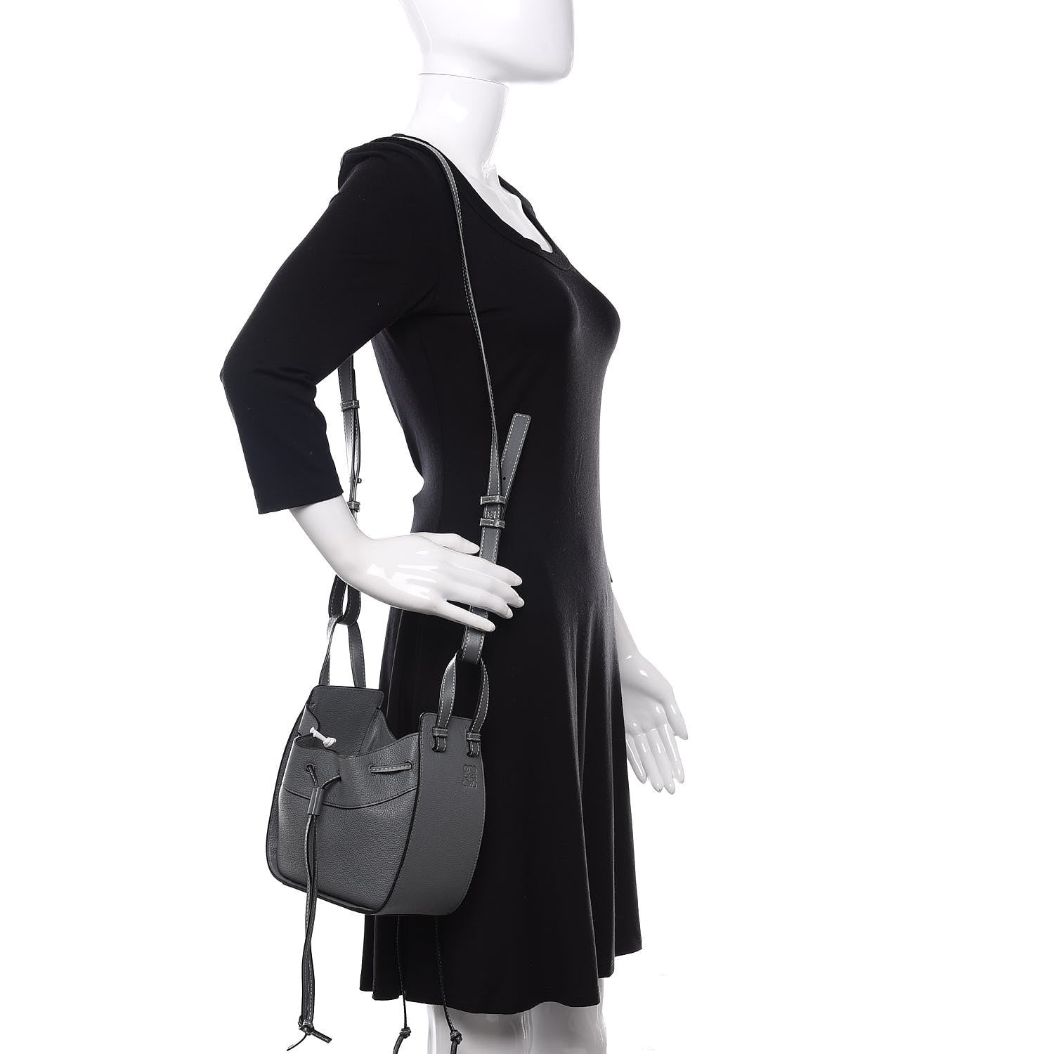 Loewe Calfskin Mini Hammock Shoulder Bag Anthracite 2 of 10