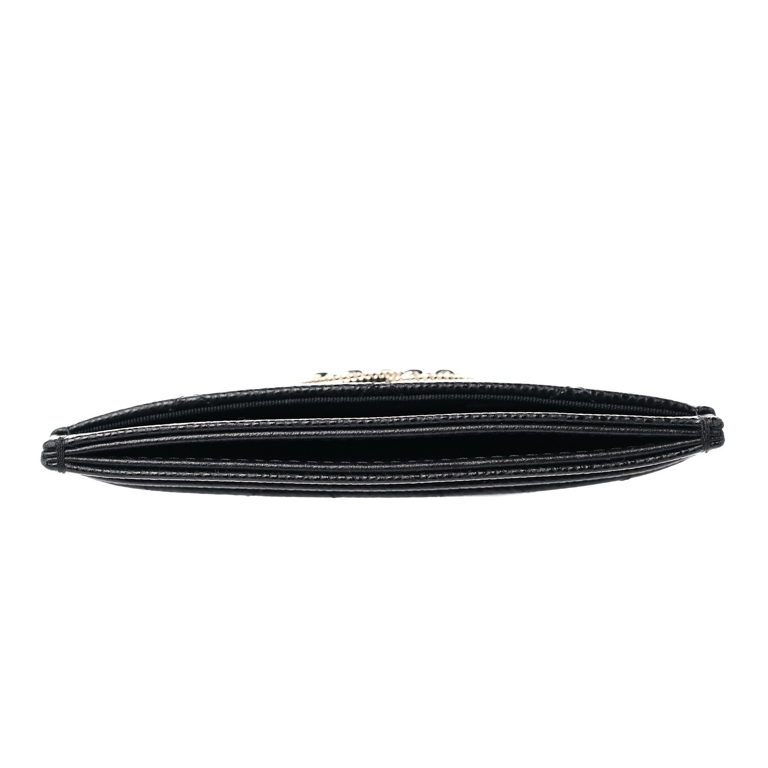 Chanel Caviar Quilted Crystal Card Holder Black 11 of 12