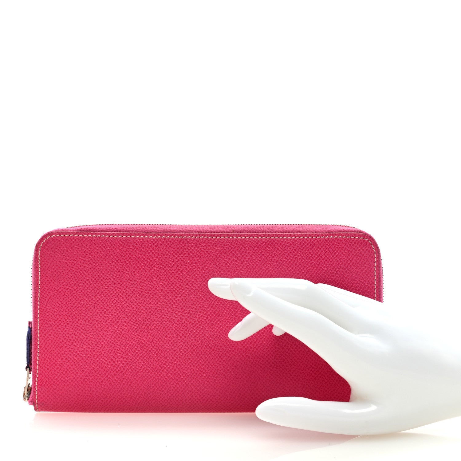 Hermes Epsom Silk'in Wallet Rose Tyrien 2 of 7