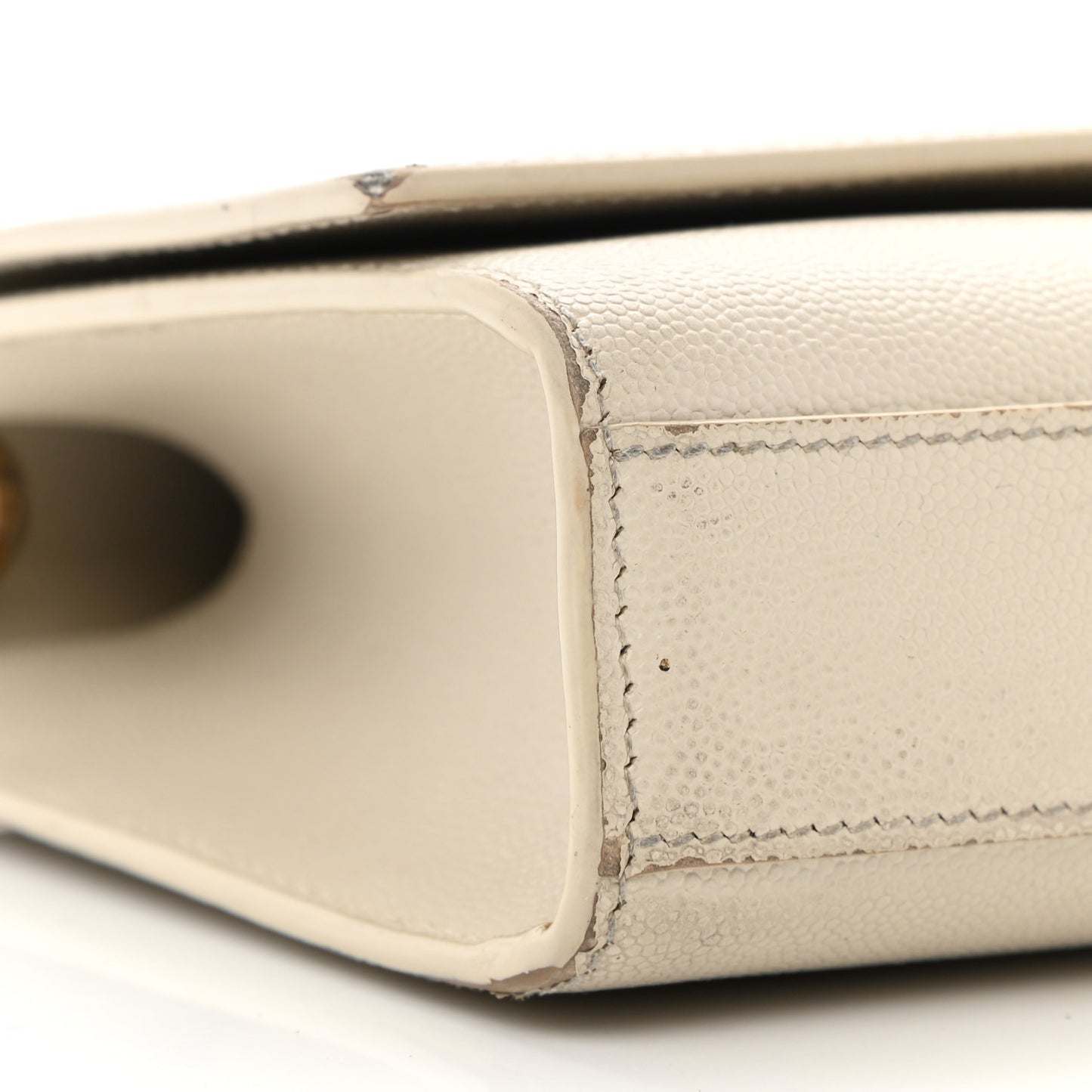 Grain De Poudre Medium Classic Monogram Kate Satchel Crema Soft