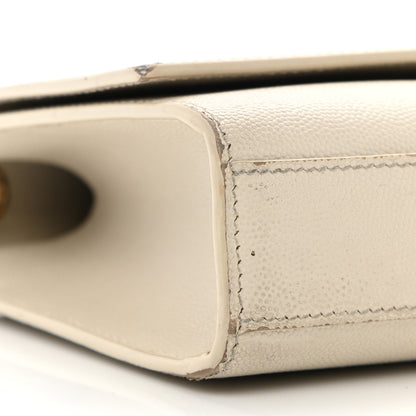 Saint Laurent Grain De Poudre Medium Classic Monogram Kate Satchel Crema Soft 9 of 10