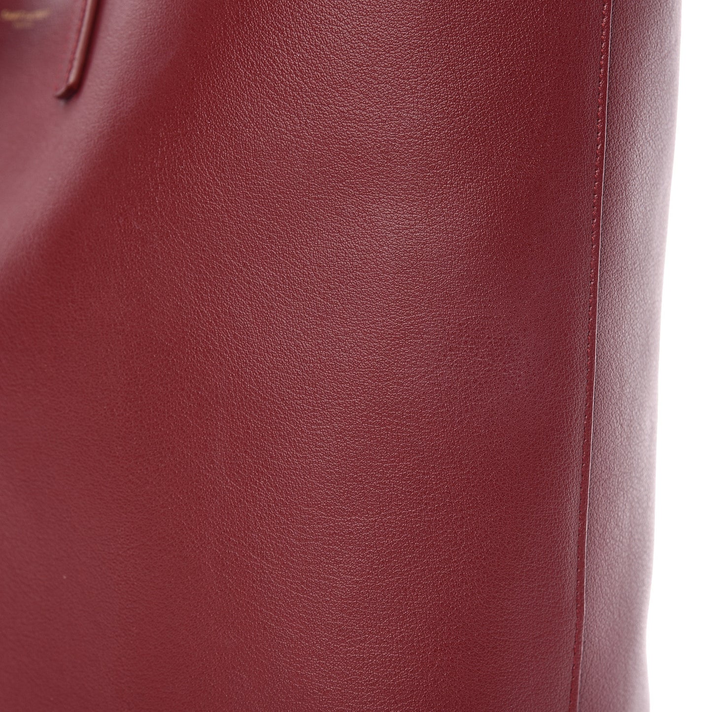 Calfskin Large Shopping Tote Deep Carmin