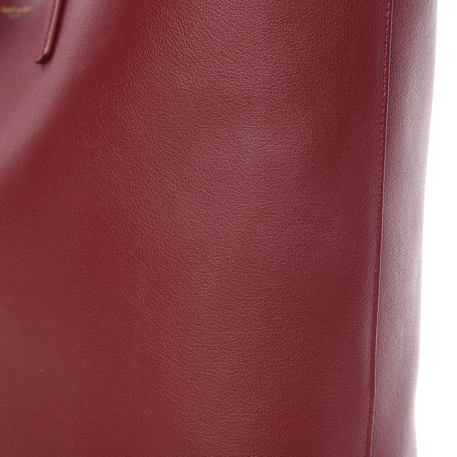 Saint Laurent Calfskin Large Shopping Tote Deep Carmin 14 of 16