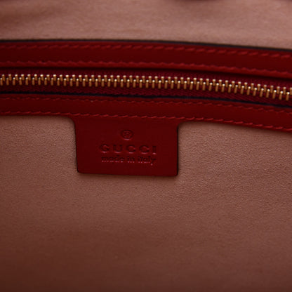 Gucci GG Supreme Monogram Medium Padlock Tote Hibiscus Red 8 of 17