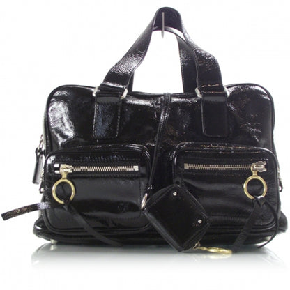 Chloe Crinkled Patent Betty Shoulder Bag Black 1 of 10