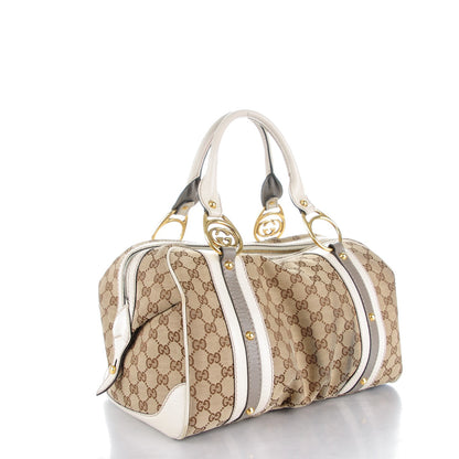 Gucci Monogram Medium Interlocking Boston Off White 3 of 9