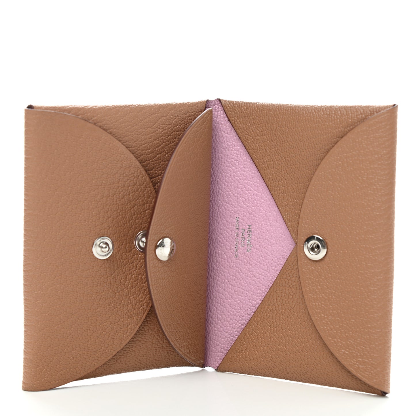 Chevre Mysore Verso Calvi Duo Card Case Quebracho Mauve Sylvestre