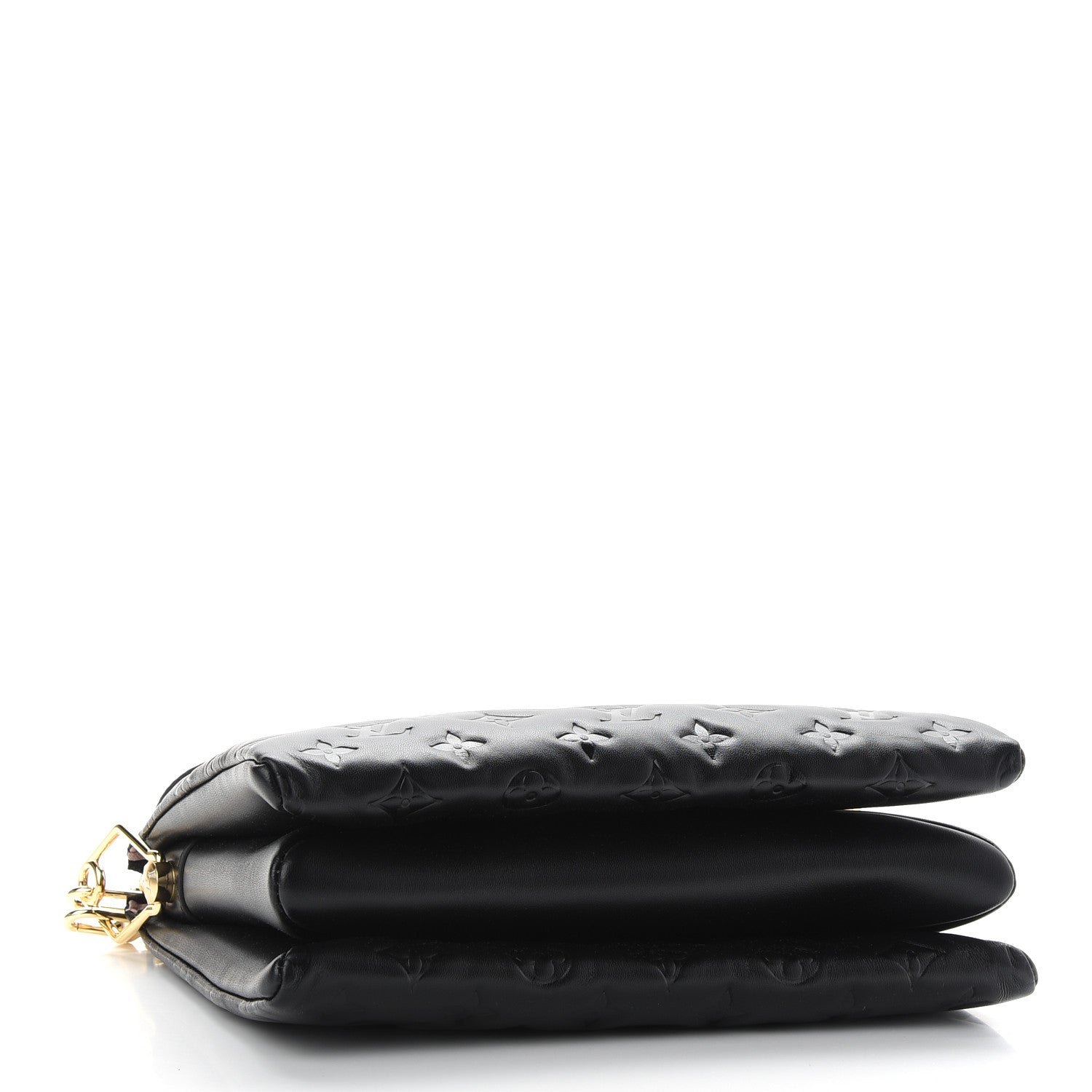 Louis Vuitton Lambskin Embossed Monogram Coussin PM Black 4 of 8