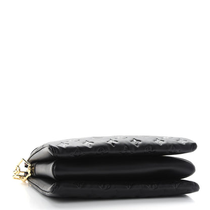 Louis Vuitton Lambskin Embossed Monogram Coussin PM Black 4 of 8