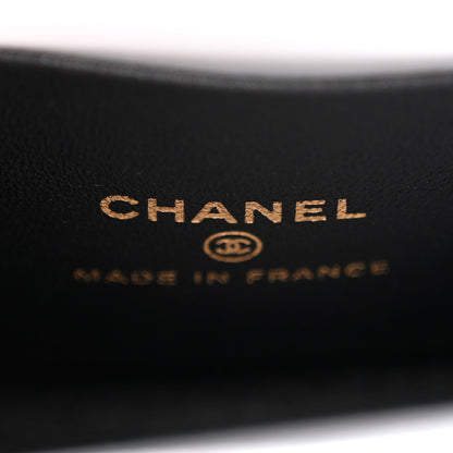 Chanel Lambskin Quilted Top Handle Flap Clutch With Chain Black 6 of 10