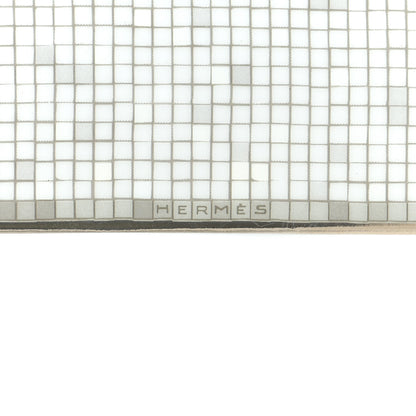 Hermes Porcelain Mosaique Au 24 Platinum Square Plate N°3 5 of 6
