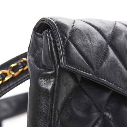 Chanel Lambskin Quilted Flap Waist Belt Bag Black 13 of 15