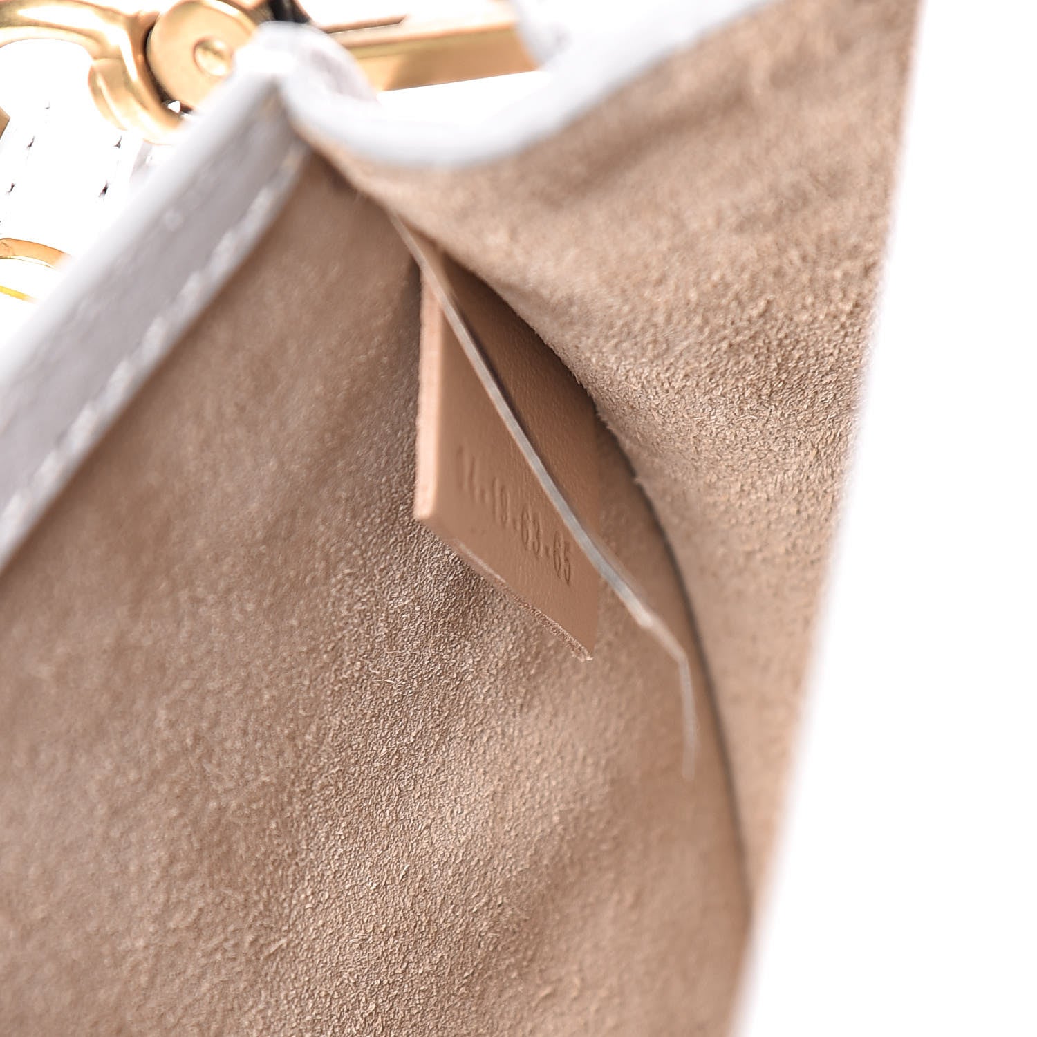 Chloe Calfskin Suede Lizard Embossed Small Nile Bracelet Bag Light Cloud 7 of 9